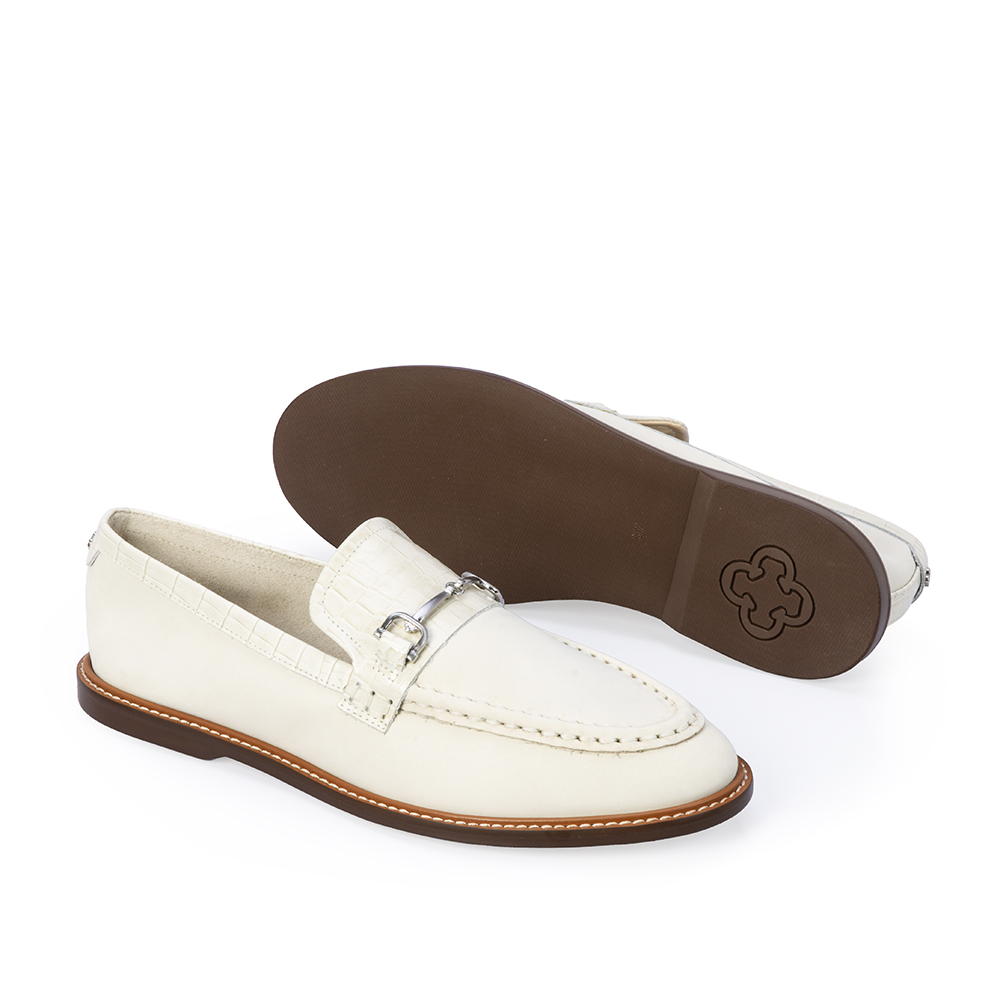 LOAFER MOCASSIM BRANCO DUNA DE COURO BRIDÃO image number 3