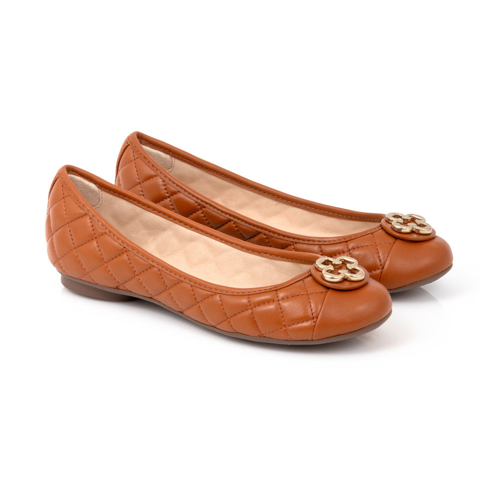 SAPATILHA DE COURO CARAMELO CAMEL CATHERINE image number 1
