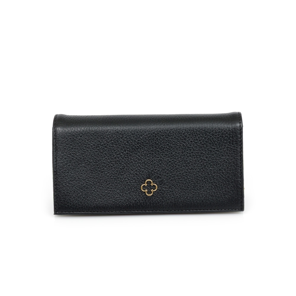 BOLSA PEQUENA PRETA DE COURO COM ALÇA CORRENTE SHOULDER BAG image number 0
