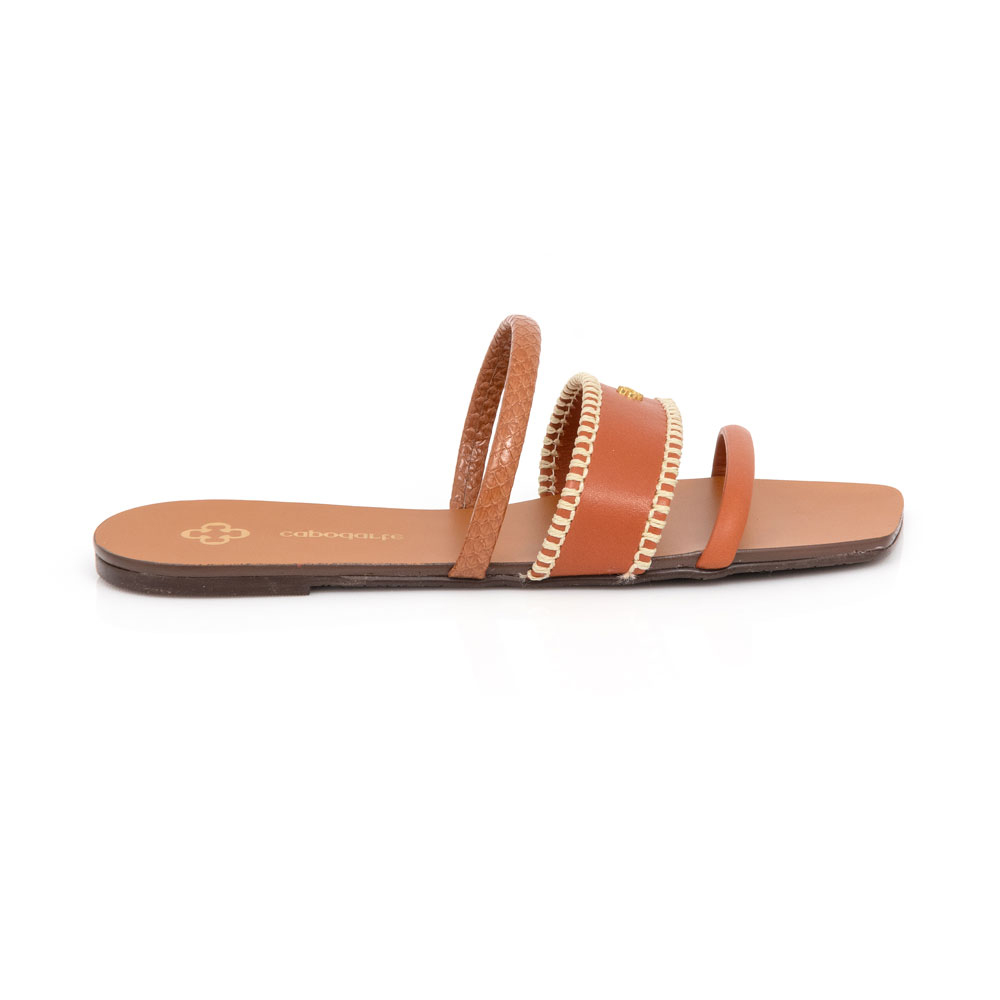 CHINELO CARAMELO DE TIRAS BICO QUADRADO image number 0