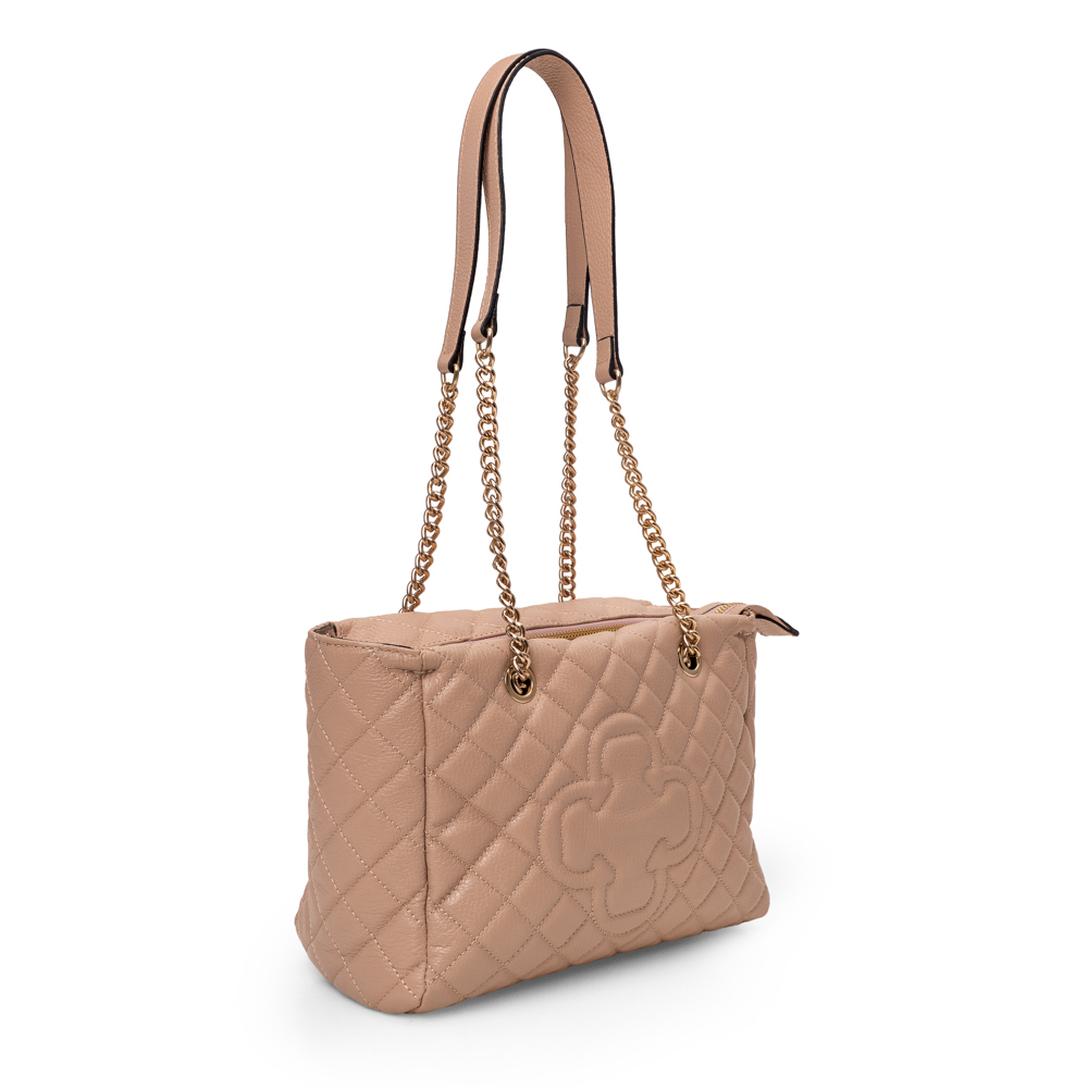 BOLSA NUDE SEDA COURO MATELASS&Ecirc; HOBO image number 3