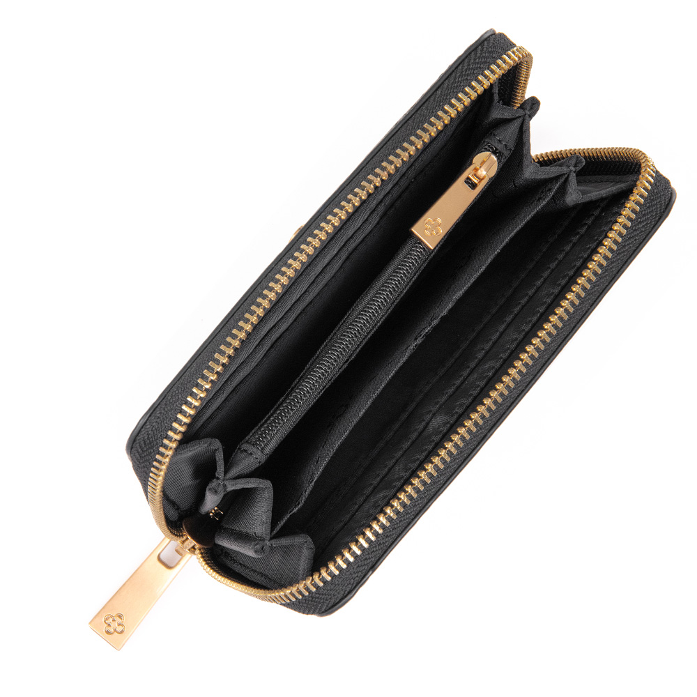 CARTEIRA FEMININA PRETA Z&Iacute;PER image number 4