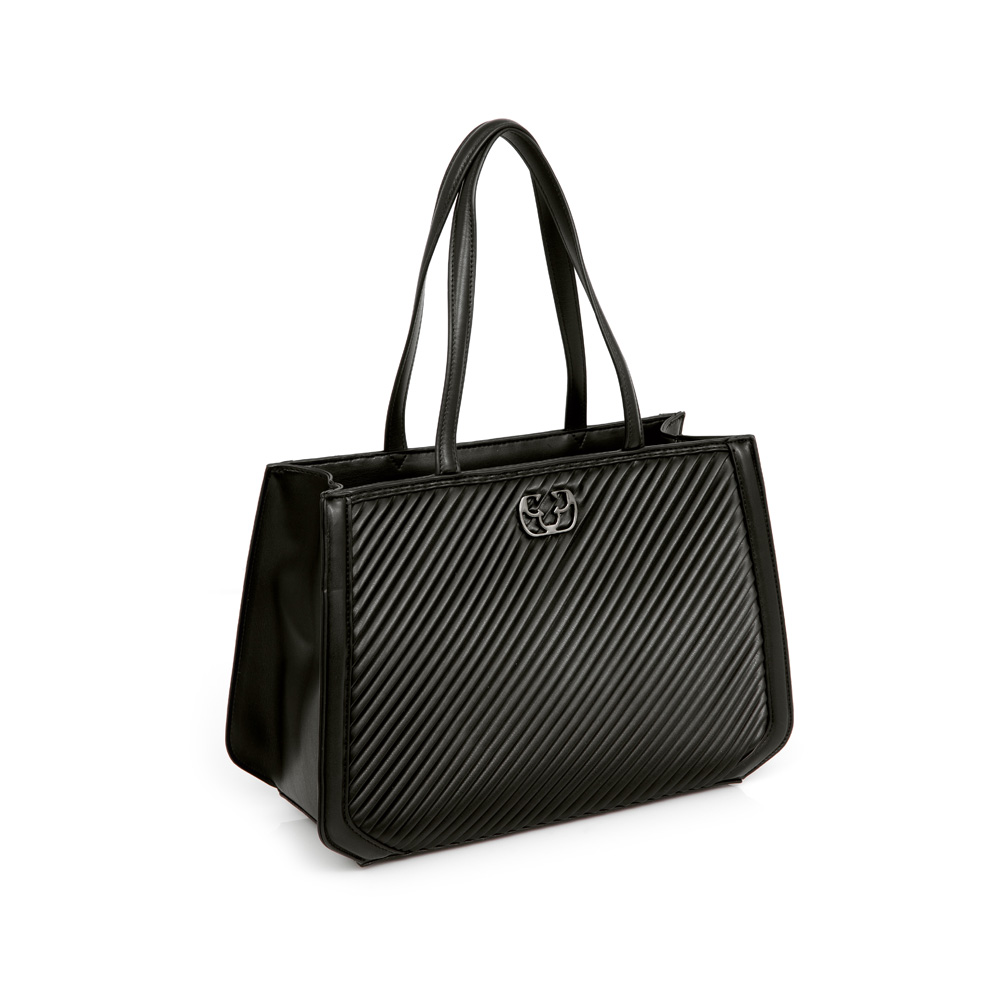 BOLSA MÉDIA PRETA SHOPPER image number 3
