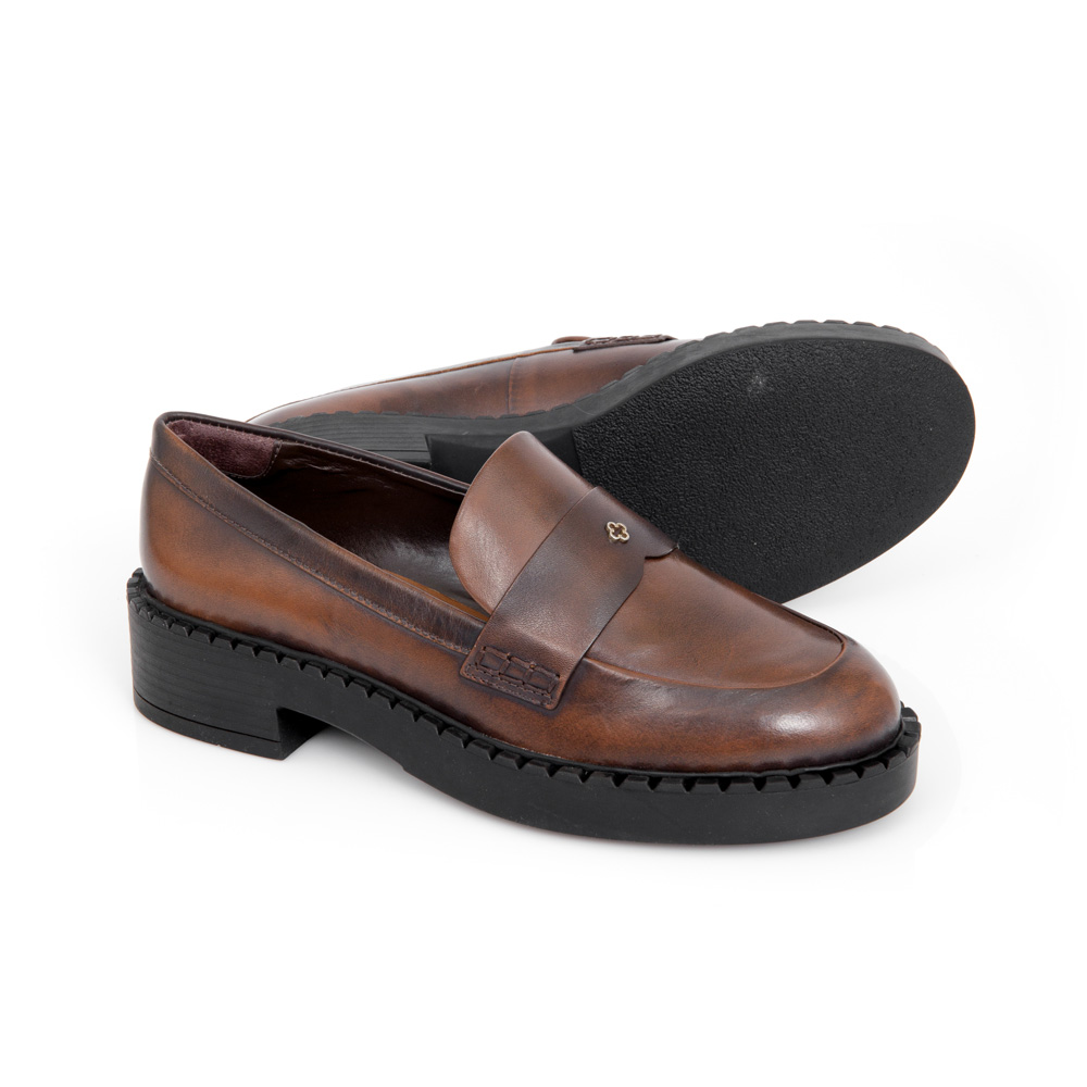 LOAFER MOCASSIM MARROM DE COURO image number 3