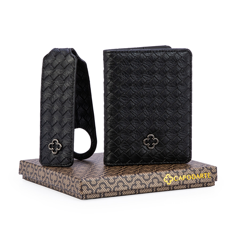 PORTA PASSAPORTE PRETO TRESS&Ecirc; + TAG BAGAGEM image number 0