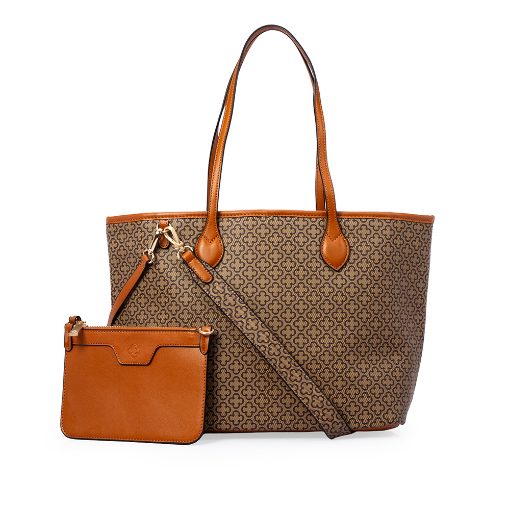 BOLSA SHOPPER CARAMELO MONOGRAMA image number 0