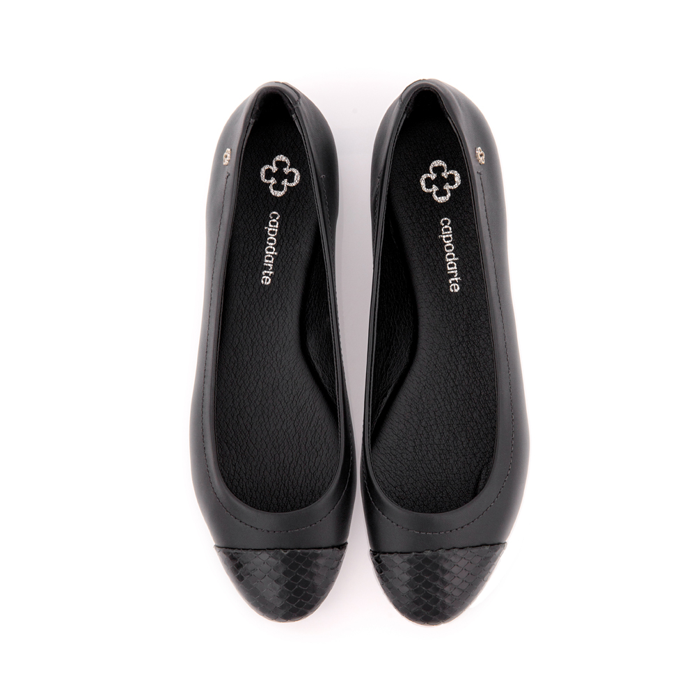 SAPATILHA PRETA BICO REDONDO PITONE image number 4