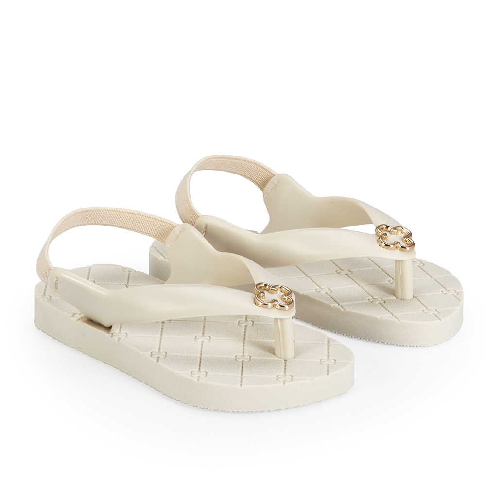 CHINELO BEB&Ecirc; BRANCO COM TIRA EL&Aacute;STICA INJETADO image number 1