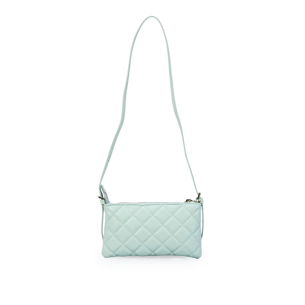 BOLSA PEQUENA VERDE MATCHA DE COURO MATELASS&Ecirc; image number 2