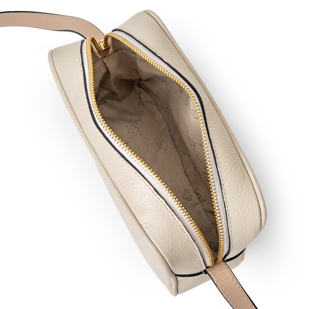 BOLSA PEQUENA TIRACOLO BEGE VANILLA E NUDE SEDA DE COURO SHOULDER BAG image number 4