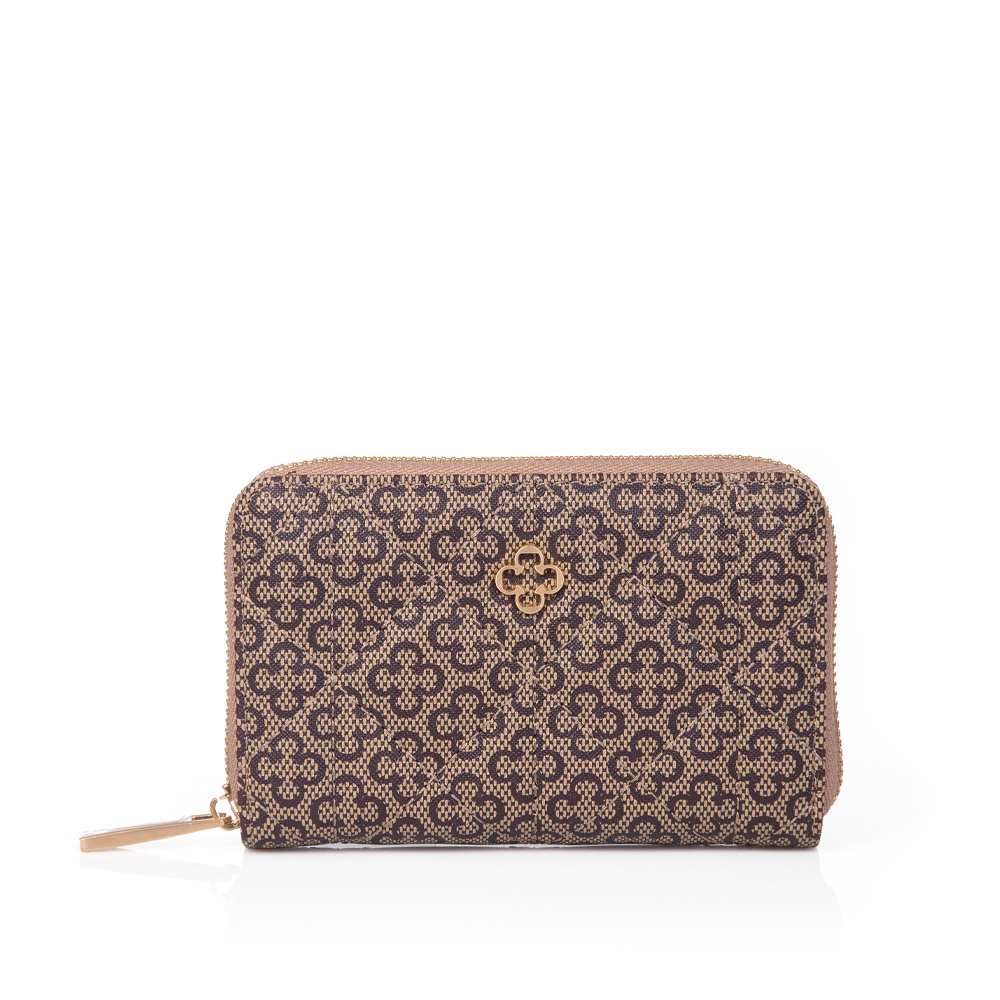 CARTEIRA PEQUENA BEGE MONOGRAMA image number 0