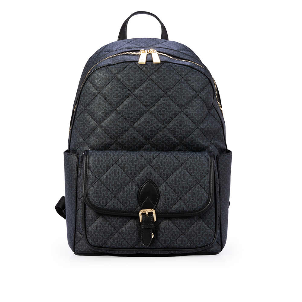 MOCHILA FEMININA PRETA MONOGRAMA image number 0