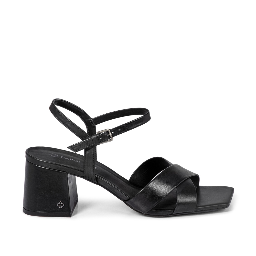 SAND&Aacute;LIA SALTO BLOCO PRETA DE COURO image number 0