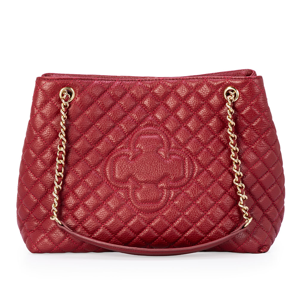 BOLSA CARINA VERMELHA DE COURO MATELASS&Ecirc; HOBO image number 3