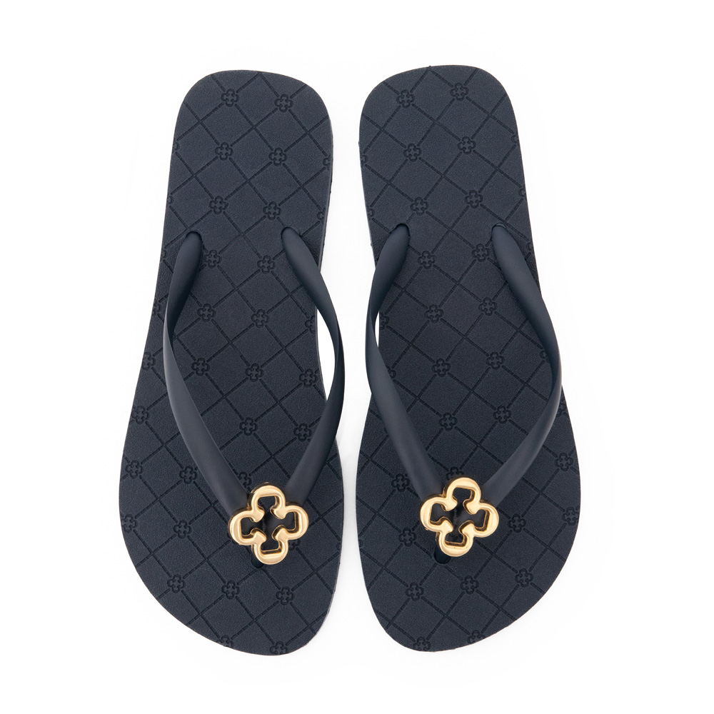 CHINELO DE DEDO MONOGRAMA MARINHO AZZURRO LOGO DOURADO image number 4