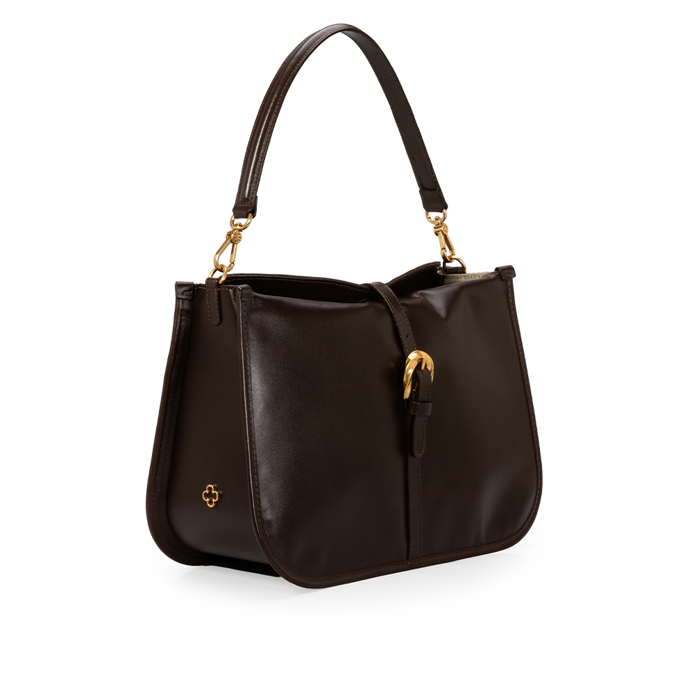BOLSA COURO HOBO CACAO image number 1