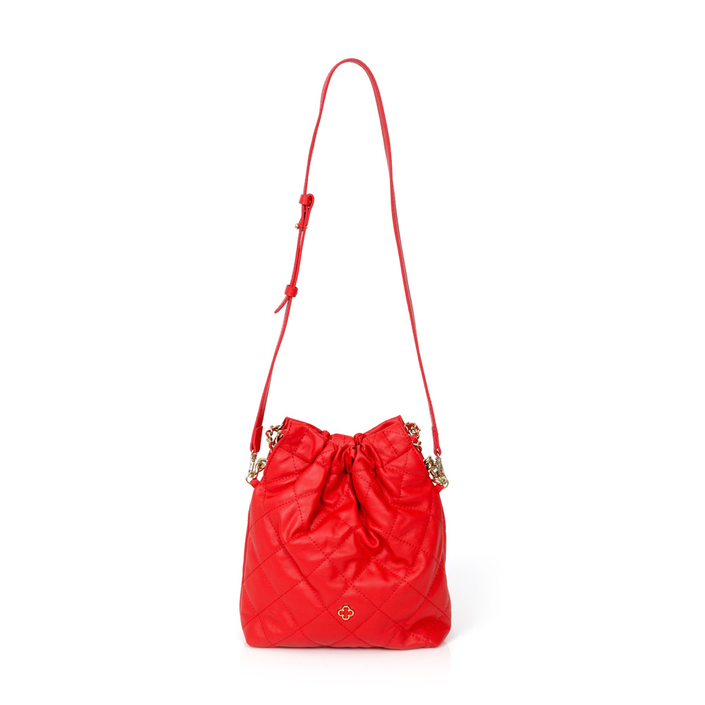 BOLSA SHOULDER BAG VERMELHA RUBI DE COURO MATELASS&Ecirc; image number 3