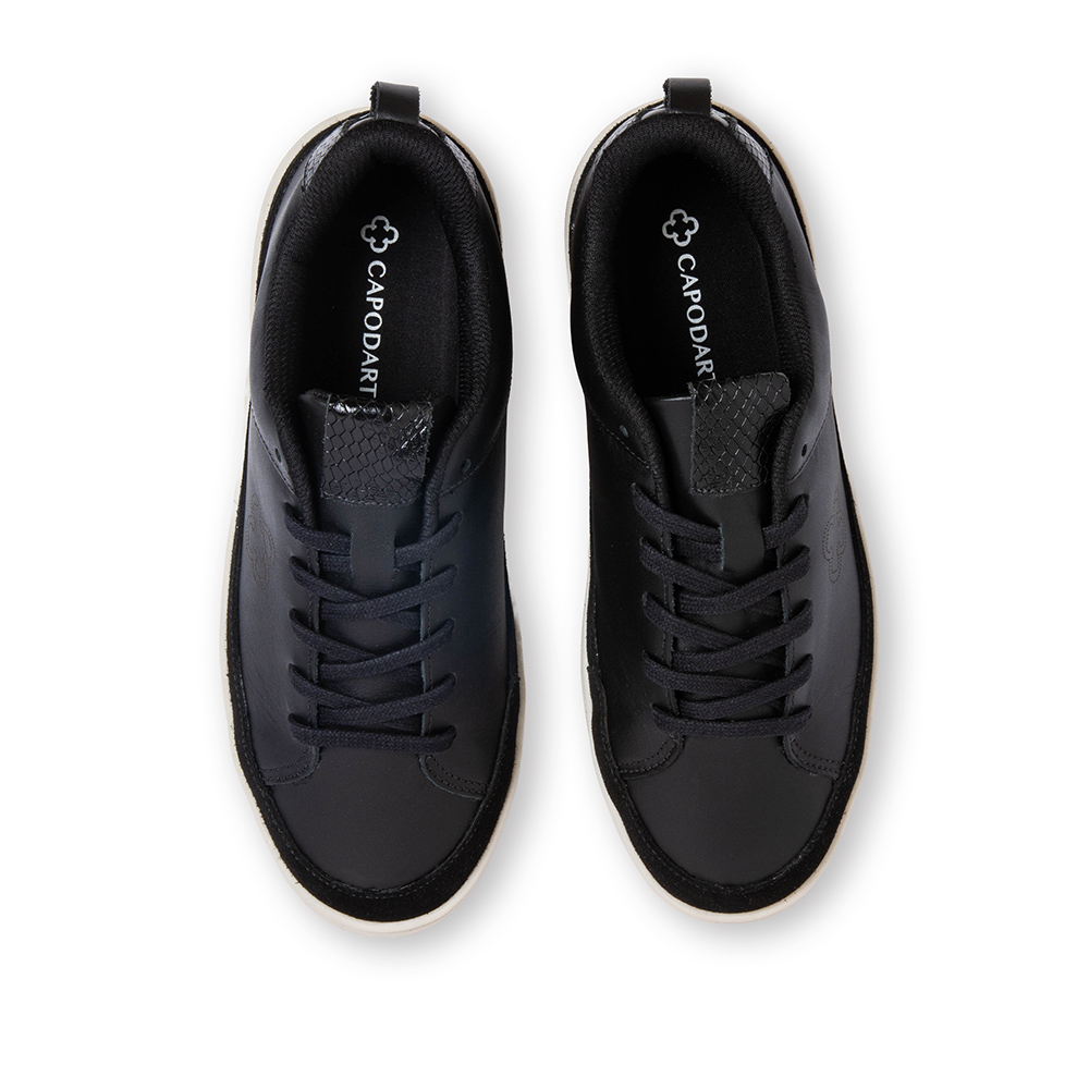 T&Ecirc;NIS FEMININO PRETO DE COURO AMARRA&Ccedil;&Atilde;O image number 4