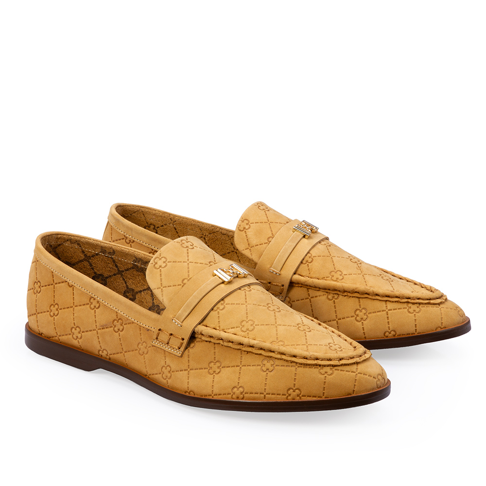 LOAFER MOCASSIM BEGE SAVANA COURO NOBUCK MONOGRAMA image number 1