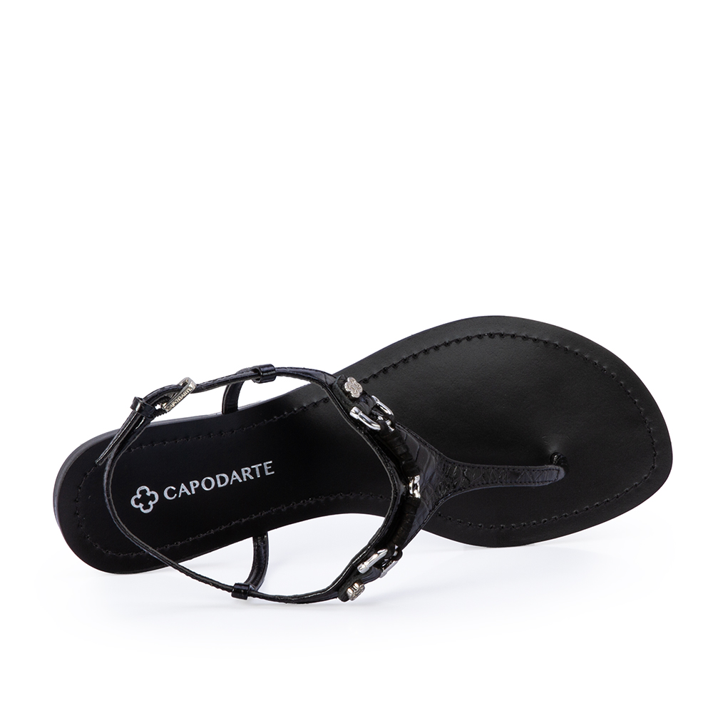 SANDÁLIA RASTEIRA COURO PRETA image number 4