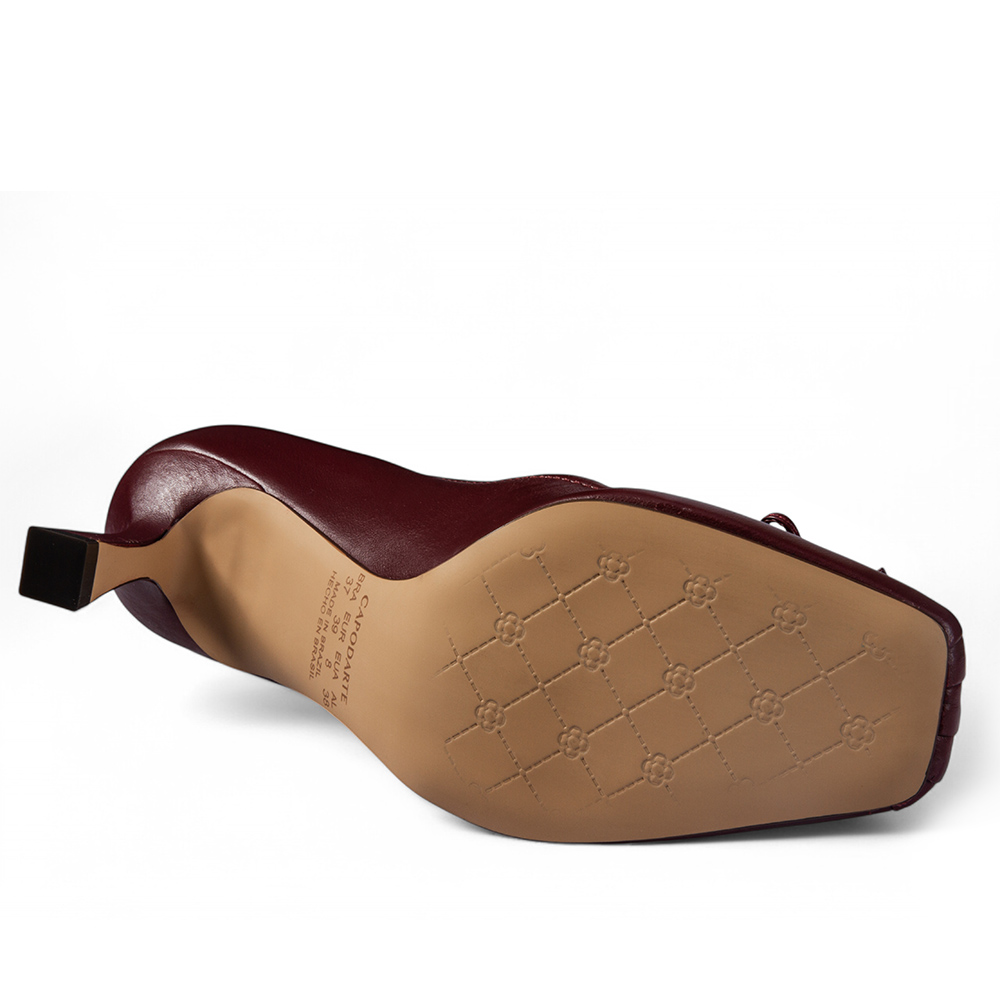 SCARPIN SALTO M&Eacute;DIO BORD&Ocirc; DE COURO image number 3