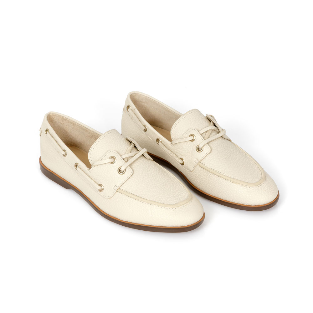 LOAFER MOCASSIM BEGE VANILLA DE COURO image number 1