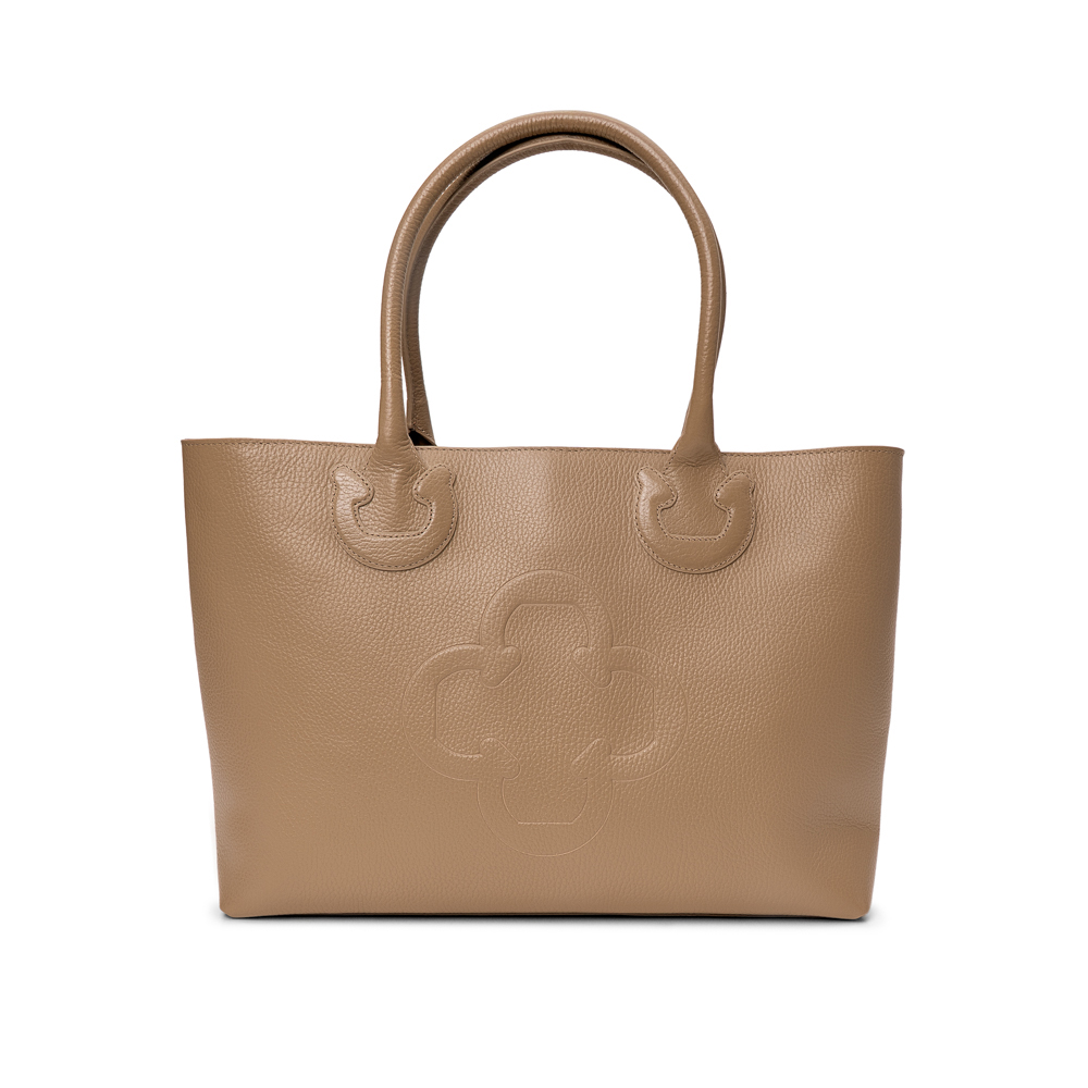 BOLSA SHOPPER VERDE ALBERO DE COURO image number 0