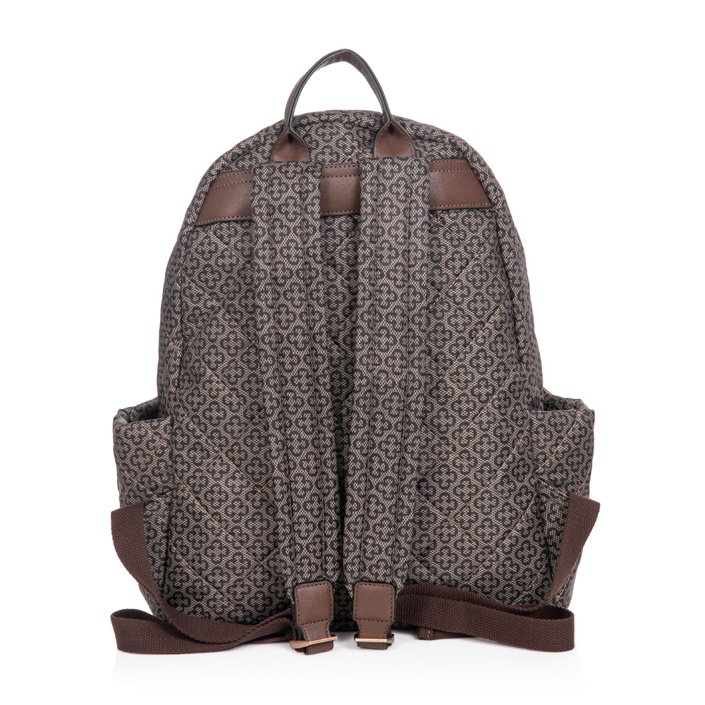 MOCHILA FEMININA CAFÉ NYLON MATELASSÊ MONOGRAMA image number 2