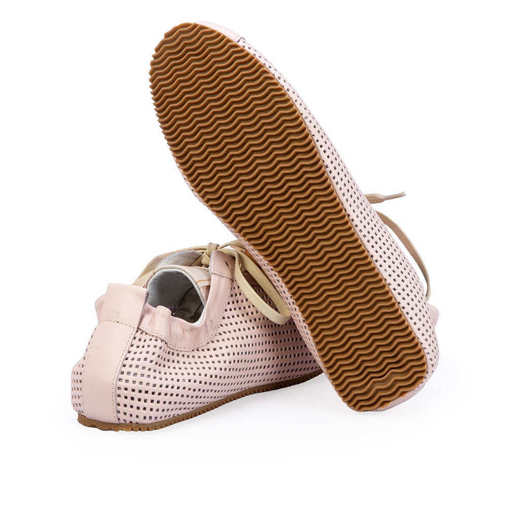 T&Ecirc;NIS FEMININO ROSA PE&Ocirc;NIA DE COURO VAZADO COM EL&Aacute;STICO image number 3