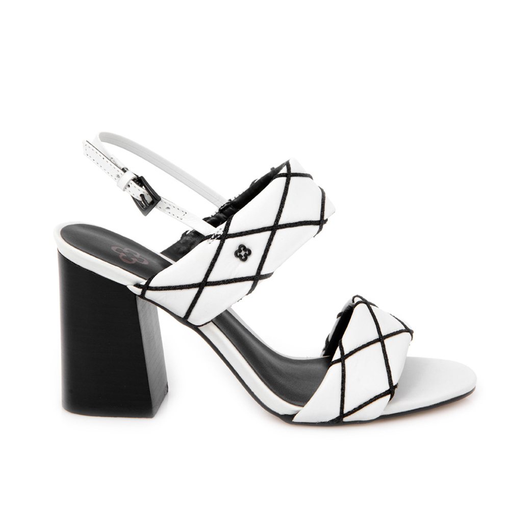 SAND&Aacute;LIA BRANCA E PRETA SALTO ALTO image number 0