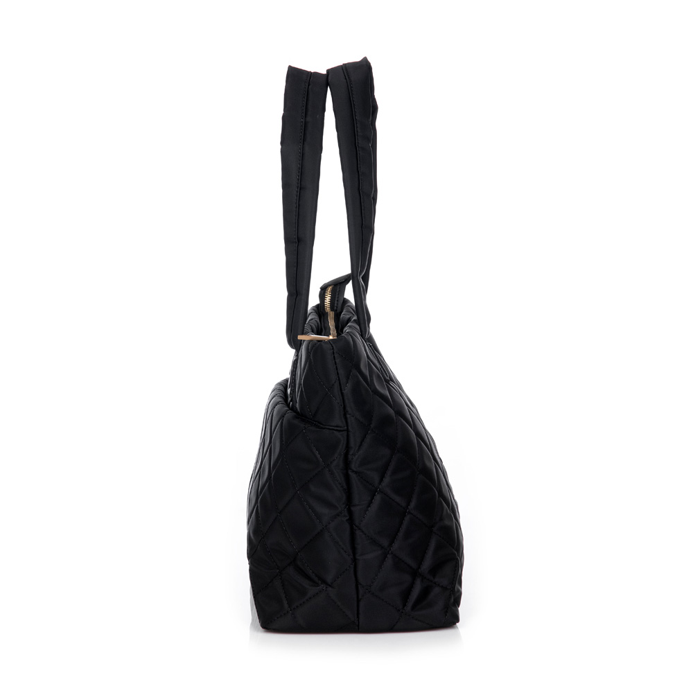 BOLSA PRETA NYLON MATELASSÊ SHOPPER image number 1