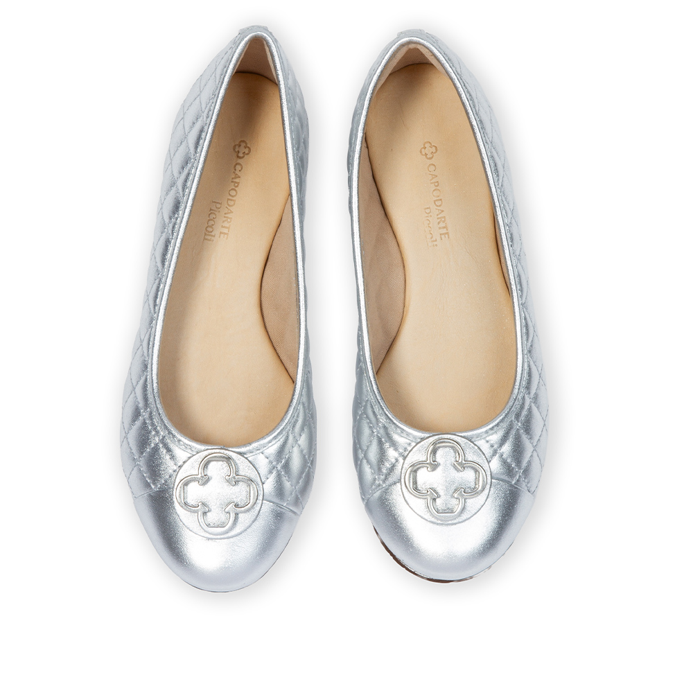 SAPATILHA CATHERINE INFANTIL COURO METALIZADO PRATA image number 4