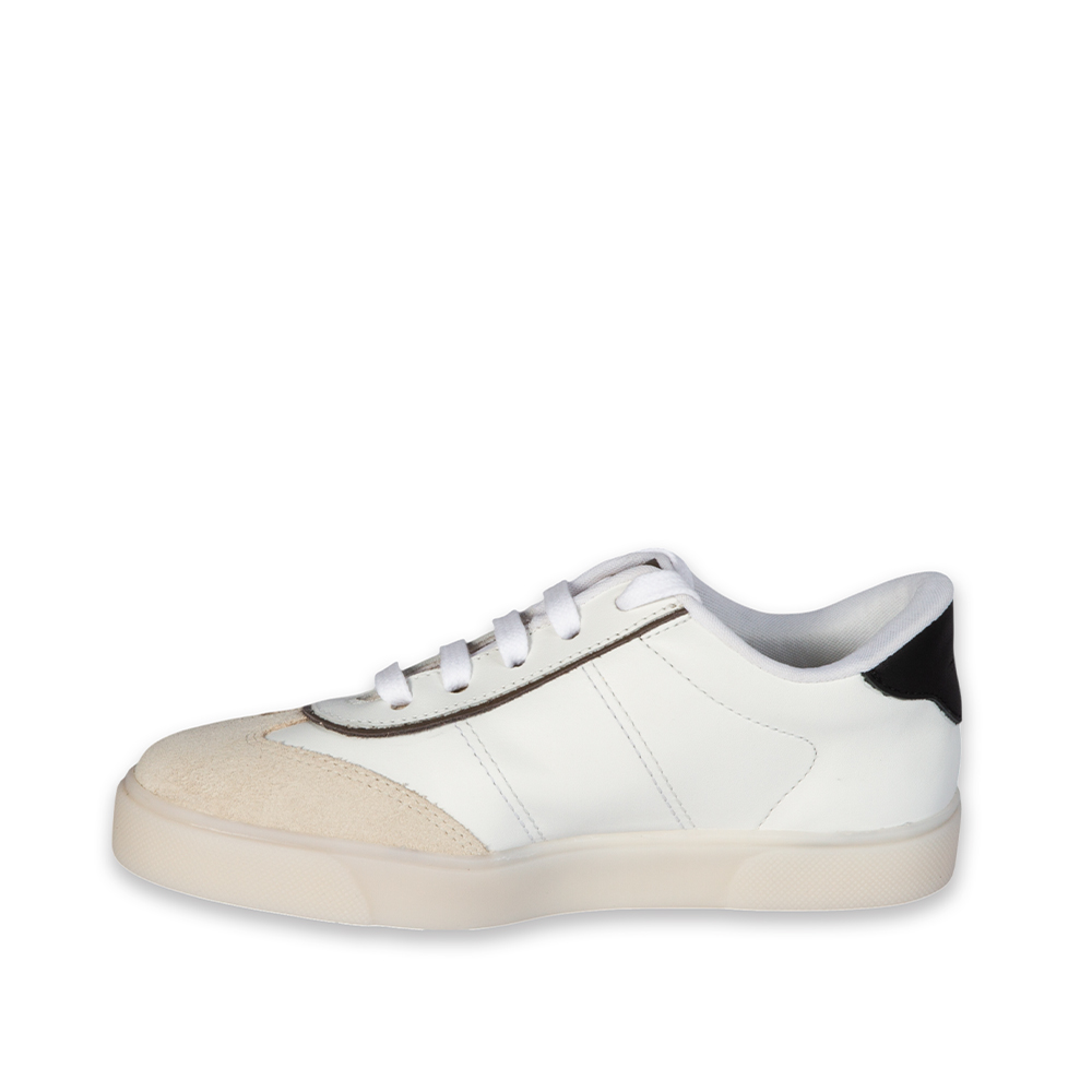 TÊNIS INFANTIL BRANCO E PRETO DE COURO AMARRAÇÃO image number 2
