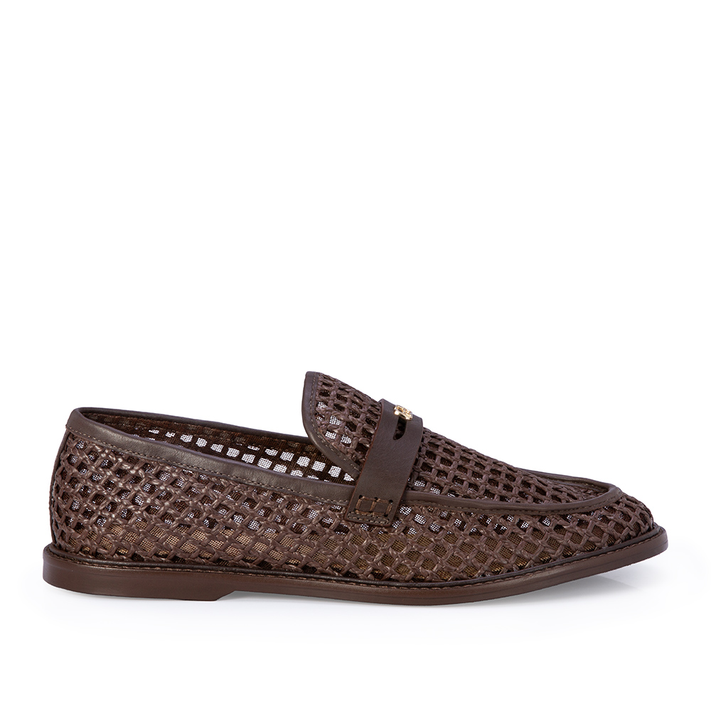 LOAFER MOCASSIM DE COURO MARROM TOBACCO TRAMADO image number 0