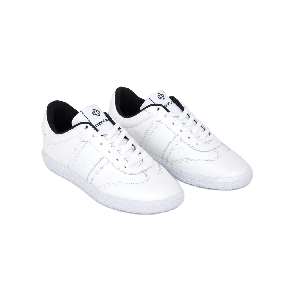 TÊNIS FEMININO DE COURO BRANCO AMARRAÇÃO image number 1
