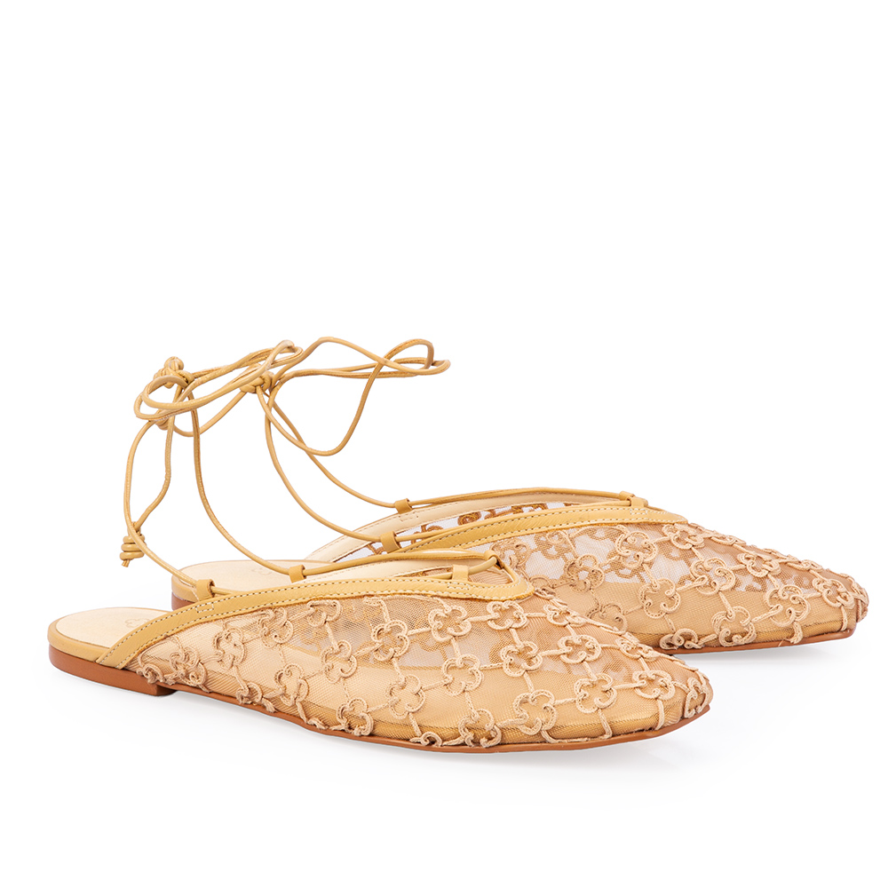 MULE TELA APLICA&Ccedil;&Atilde;O MONOGRAMA BEGE AMARRA&Ccedil;&Atilde;O image number 2