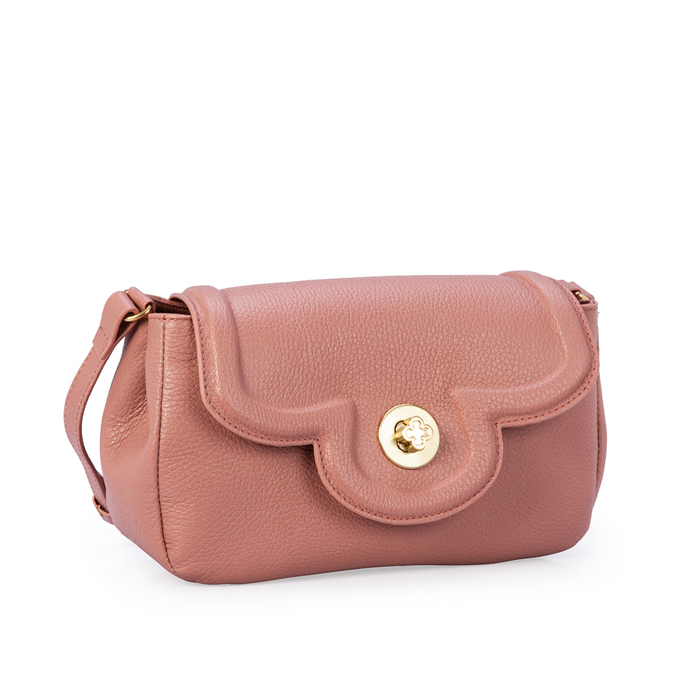 BOLSA TIRACOLO ROSA MALVA DE COURO SHOULDER BAG image number 3