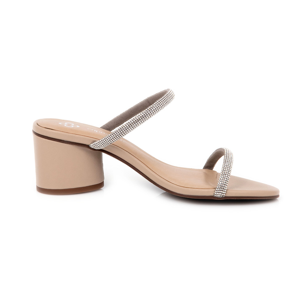 MULE SALTO BLOCO PRATA STRASS image number 0