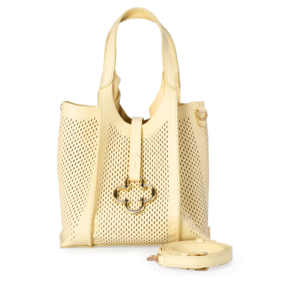 BOLSA CREME BRULLE DE COURO TOTE image number 0