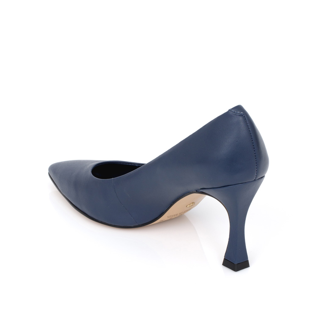 SCARPIN BICO FINO DE COURO MARINHO AZZURRO image number 2