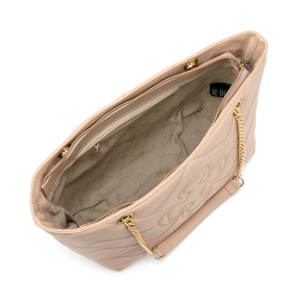 BOLSA NUDE SEDA COURO MATELASS&Ecirc; SHOPPER image number 4