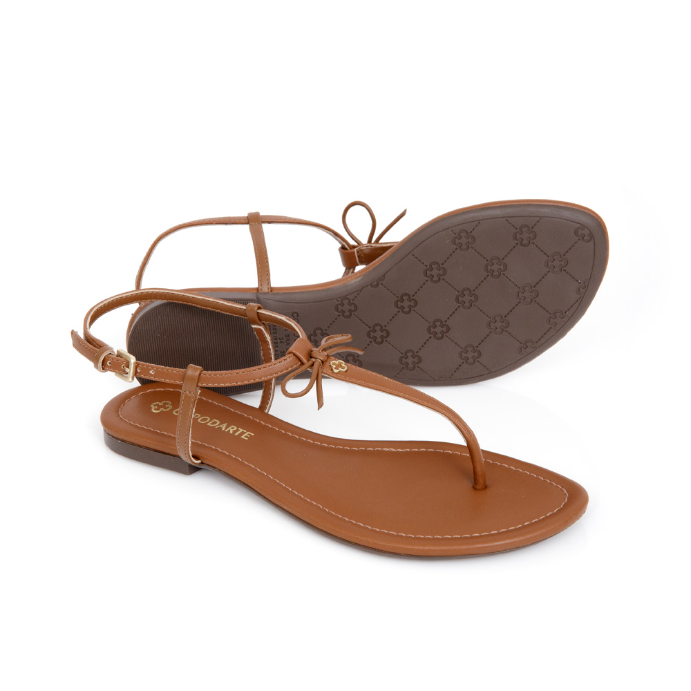 SAND&Aacute;LIA RASTEIRA CARAMELO MOGNO SOFT COM LA&Ccedil;O image number 3