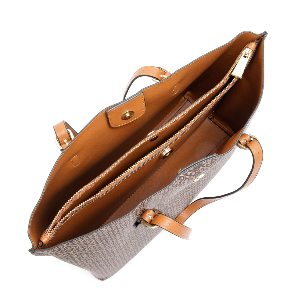 BOLSA GRANDE SHOPPER CARAMELO MONOGRAMA image number 4