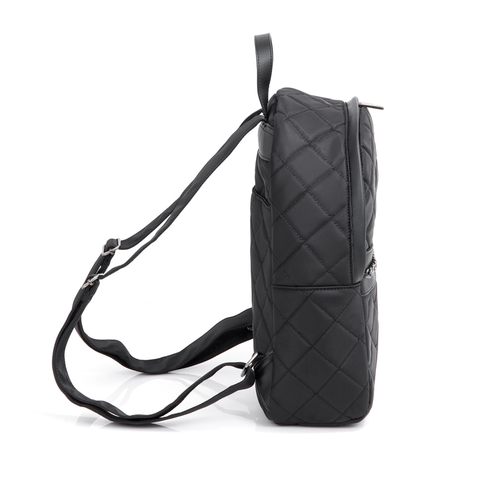 MOCHILA FEMININA PRETA MATELASS&Ecirc; image number 2