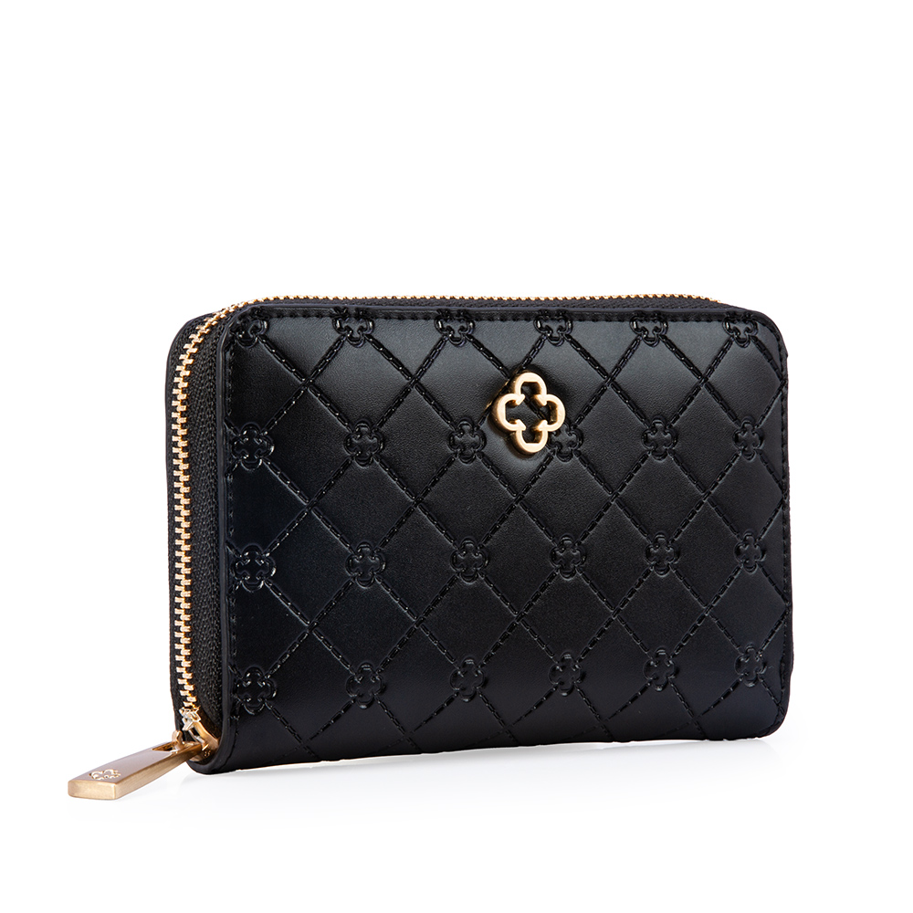 CARTEIRA FEMININA PRETA MONOGRAMA Z&Iacute;PER image number 1