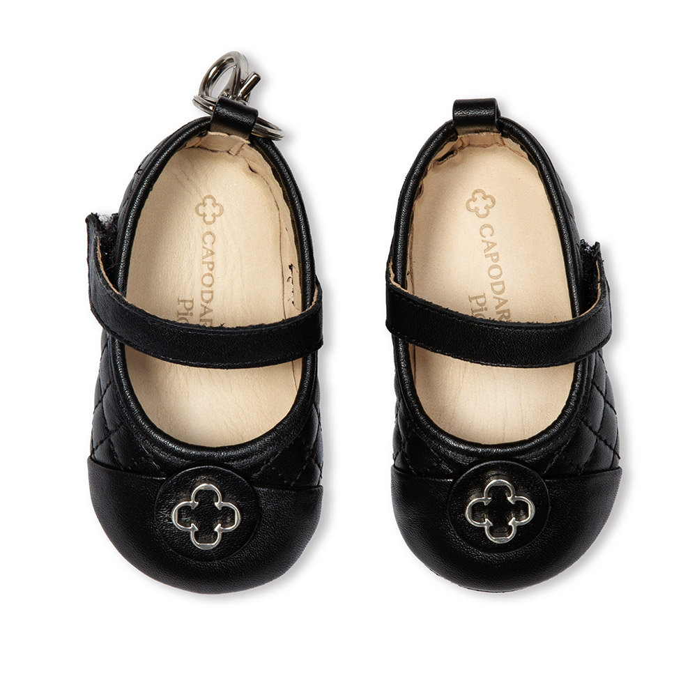 SAPATILHA BEBÊ RN DE COURO PRETA CATHERINE image number 4
