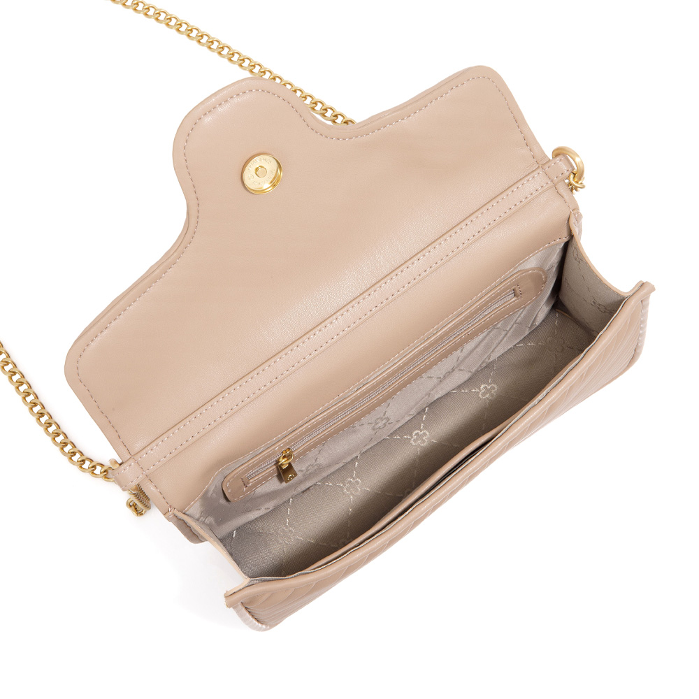 BOLSA SHOULDER BAG NUDE SEDA ALÇA CORRENTE image number 4