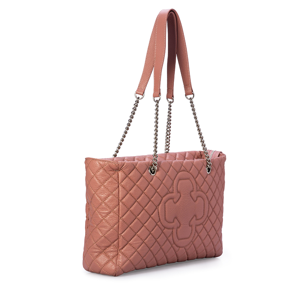 BOLSA ROSA MALVA DE COURO MATELASS&Ecirc; CARINA image number 3