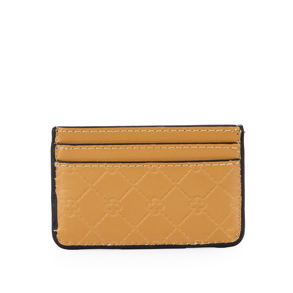 PORTA CART&Atilde;O BEGE SAVANA DE COURO MONOGRAMA image number 2