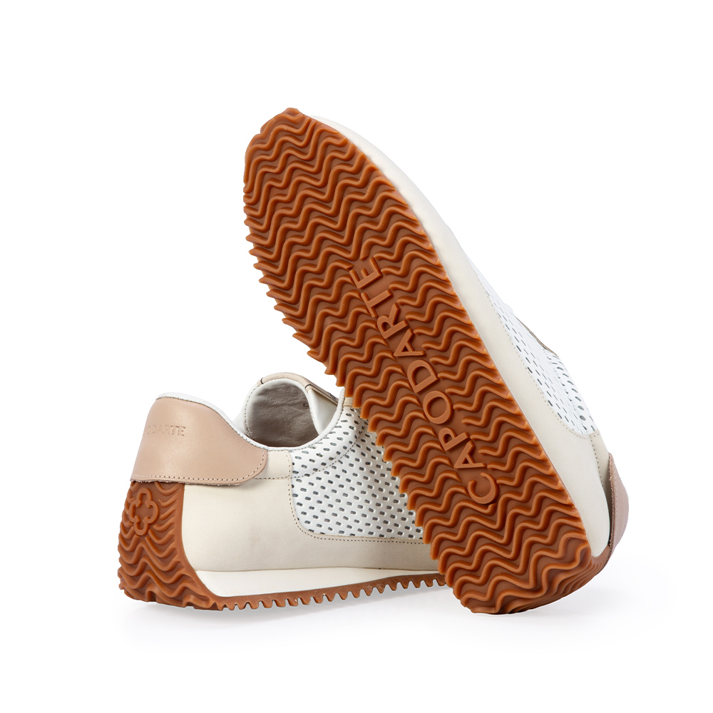 TÊNIS FEMININO DE COURO BRANCO AMARRAÇÃO SNEAKERS image number 3